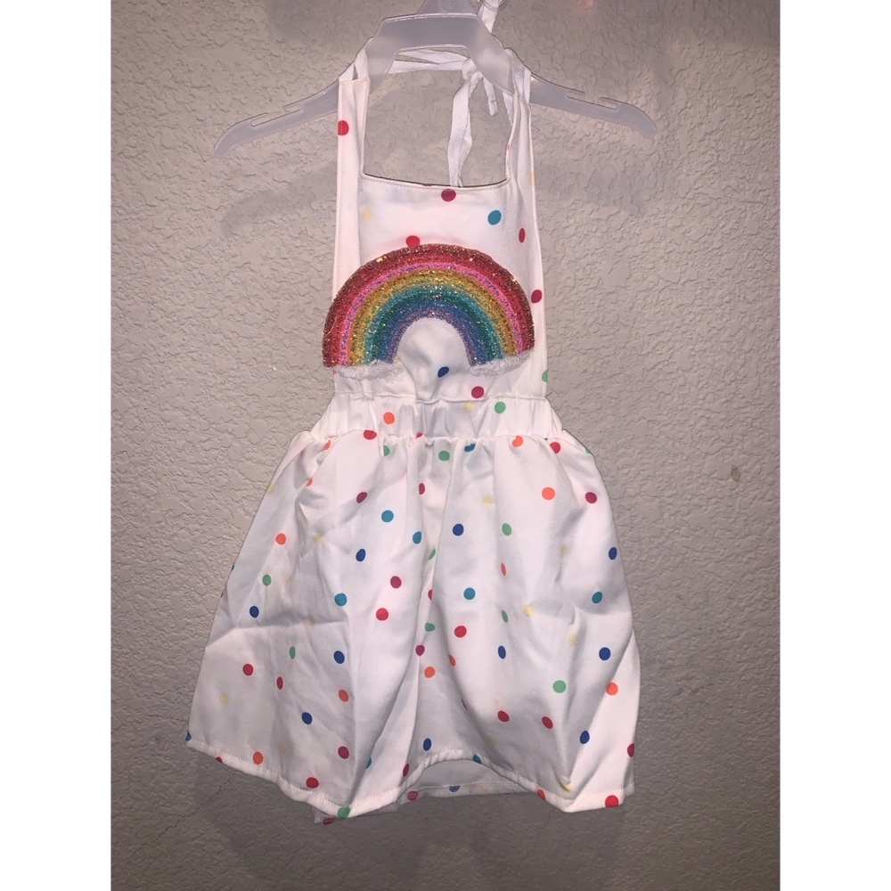 Baby Bright Rainbow Polka Dot Dress 2T